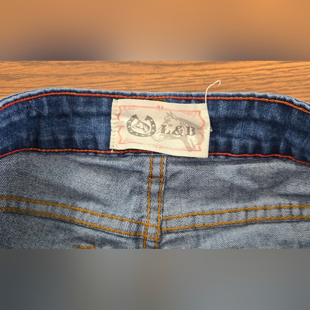 Straight Leg Succulent Cactus Patchwork Jeans Siz… - image 7